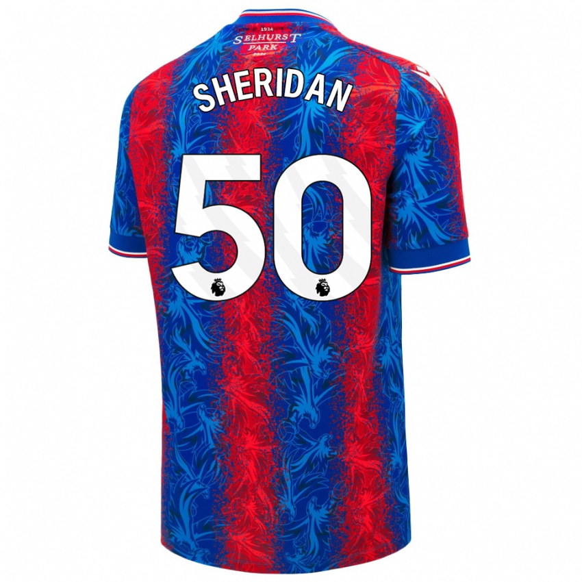 Kinder Joe Sheridan #50 Rot Blauen Streifen Heimtrikot Trikot 2024/25 T-Shirt Österreich