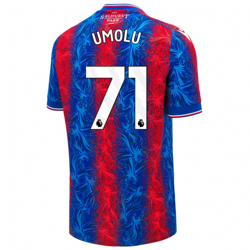 Kinder Jemiah Umolu #71 Rot Blauen Streifen Heimtrikot Trikot 2024/25 T-Shirt Österreich