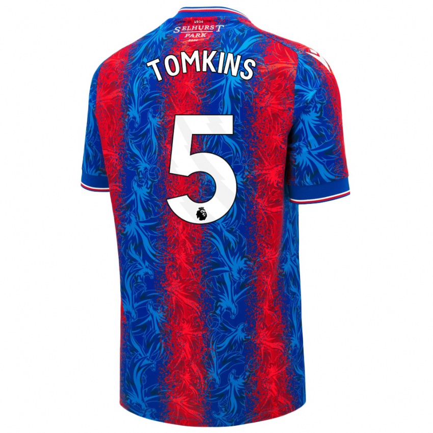 Kinder James Tomkins #5 Rot Blauen Streifen Heimtrikot Trikot 2024/25 T-Shirt Österreich