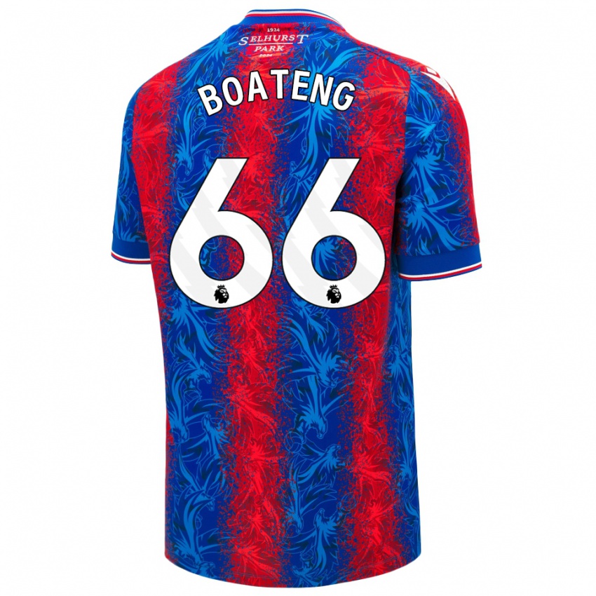 Kinder David Boateng #66 Rot Blauen Streifen Heimtrikot Trikot 2024/25 T-Shirt Österreich