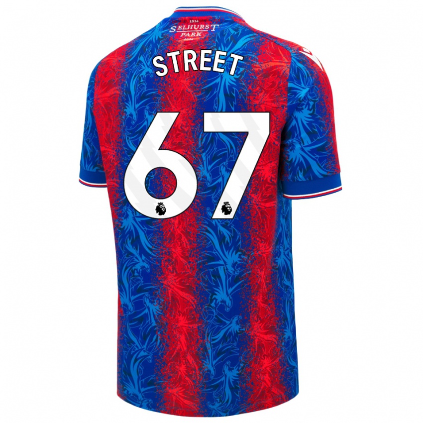 Kinder Rob Street #67 Rot Blauen Streifen Heimtrikot Trikot 2024/25 T-Shirt Österreich