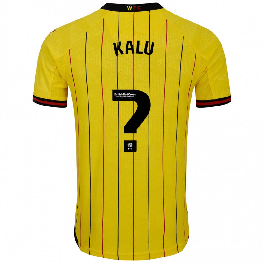 Kinder Samuel Kalu #0 Gelb Schwarz Heimtrikot Trikot 2024/25 T-Shirt Österreich