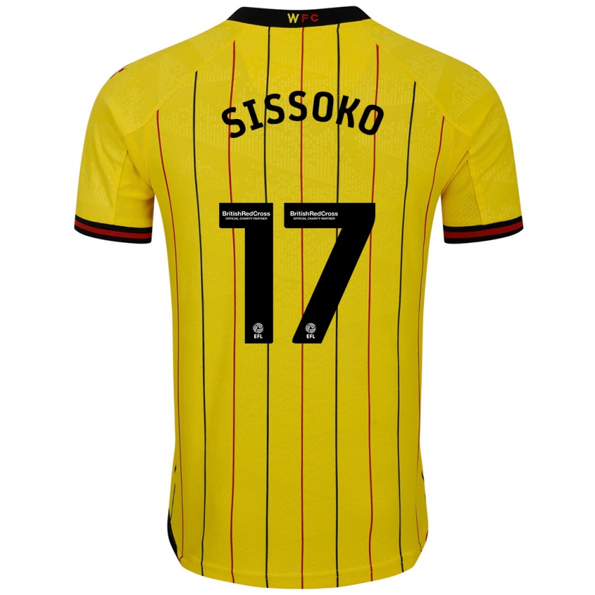 Kinder Moussa Sissoko #17 Gelb Schwarz Heimtrikot Trikot 2024/25 T-Shirt Österreich