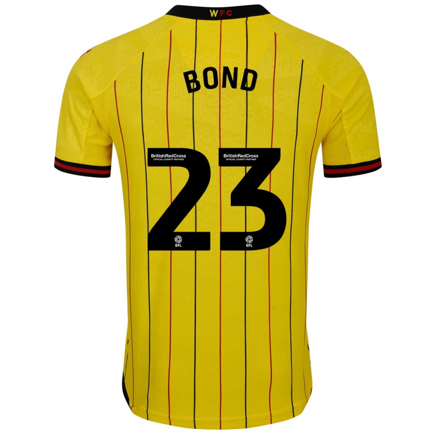 Kinder Jonathan Bond #23 Gelb Schwarz Heimtrikot Trikot 2024/25 T-Shirt Österreich