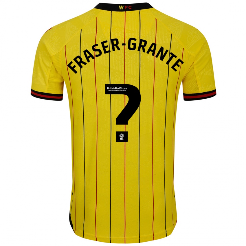 Kinder Zak Fraser-Grante #0 Gelb Schwarz Heimtrikot Trikot 2024/25 T-Shirt Österreich