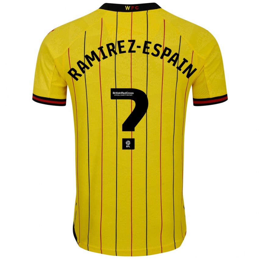 Kinder Leo Ramirez-Espain #0 Gelb Schwarz Heimtrikot Trikot 2024/25 T-Shirt Österreich