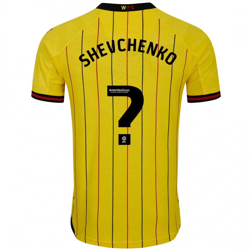 Kinder Kristian Shevchenko #0 Gelb Schwarz Heimtrikot Trikot 2024/25 T-Shirt Österreich