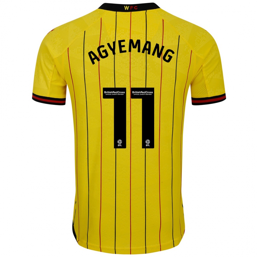 Kinder Michelle Agyemang #11 Gelb Schwarz Heimtrikot Trikot 2024/25 T-Shirt Österreich