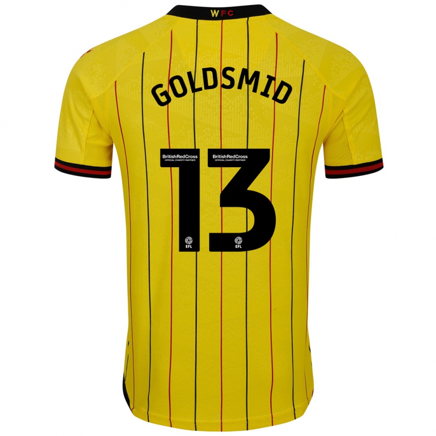 Kinder Jacqui Goldsmid #13 Gelb Schwarz Heimtrikot Trikot 2024/25 T-Shirt Österreich