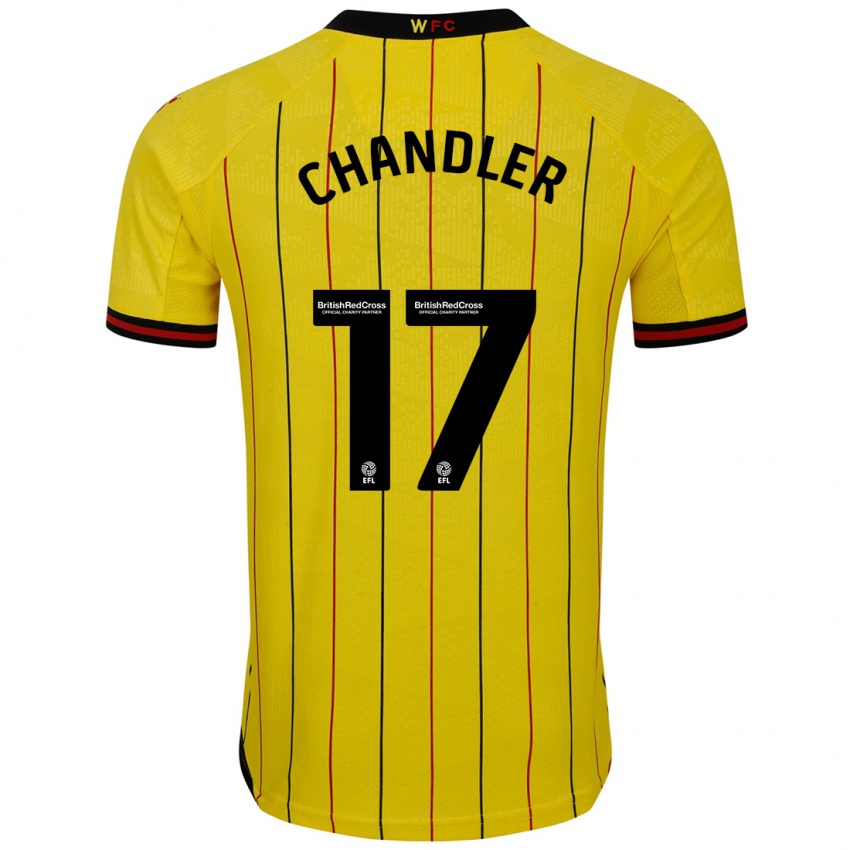 Kinder Megan Chandler #17 Gelb Schwarz Heimtrikot Trikot 2024/25 T-Shirt Österreich