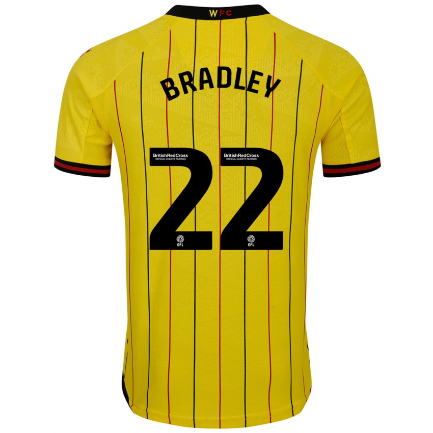 Kinder Jade Bradley #22 Gelb Schwarz Heimtrikot Trikot 2024/25 T-Shirt Österreich