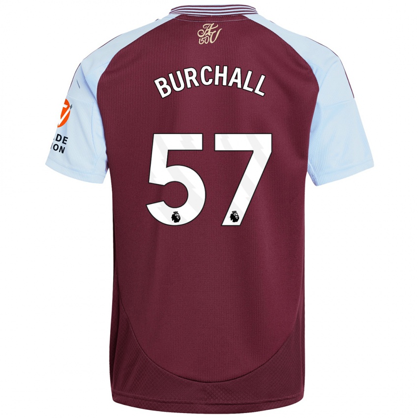 Kinder Ajani Burchall #57 Burgunder Himmelblau Heimtrikot Trikot 2024/25 T-Shirt Österreich