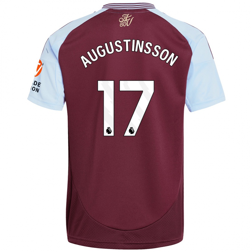 Kinder Ludwig Augustinsson #17 Burgunder Himmelblau Heimtrikot Trikot 2024/25 T-Shirt Österreich