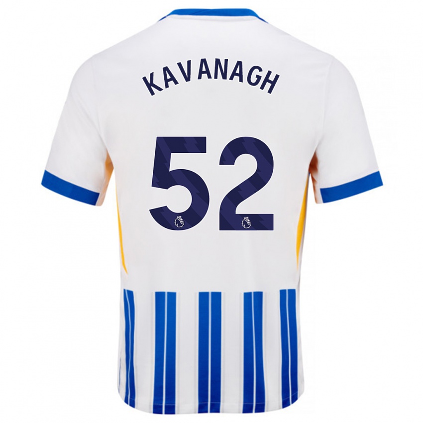 Kinder Leigh Kavanagh #52 Weiß Blaue Nadelstreifen Heimtrikot Trikot 2024/25 T-Shirt Österreich