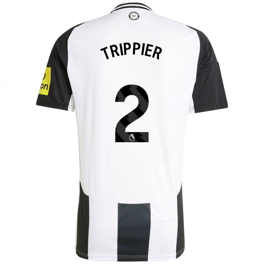 Kinder Kieran Trippier #2 Weiß Schwarz Heimtrikot Trikot 2024/25 T-Shirt Österreich