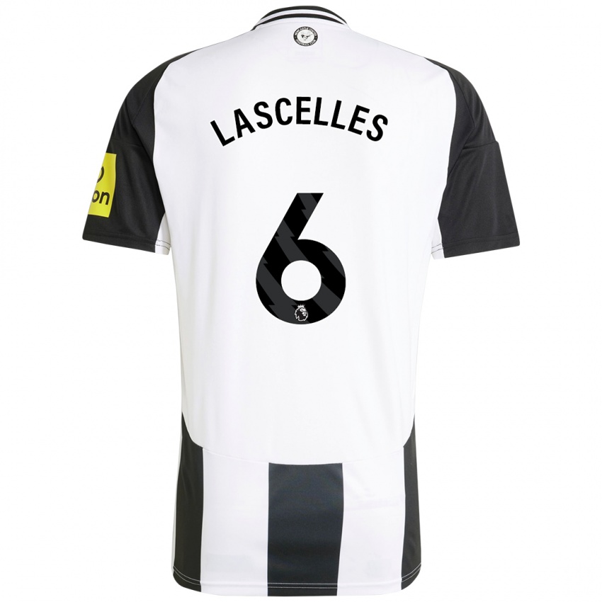 Kinder Jamaal Lascelles #6 Weiß Schwarz Heimtrikot Trikot 2024/25 T-Shirt Österreich