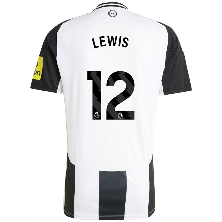 Kinder Jamal Lewis #12 Weiß Schwarz Heimtrikot Trikot 2024/25 T-Shirt Österreich