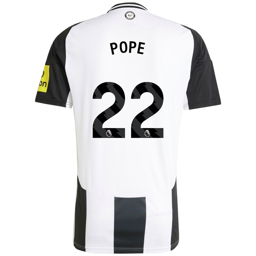 Kinder Nick Pope #22 Weiß Schwarz Heimtrikot Trikot 2024/25 T-Shirt Österreich