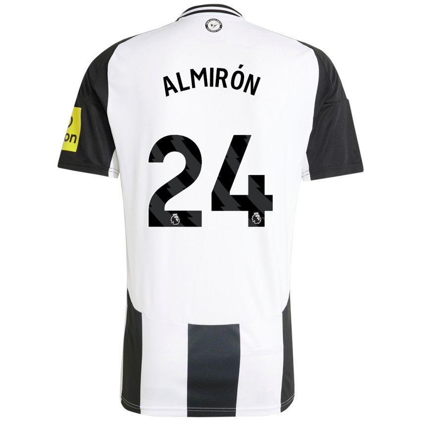 Kinder Miguel Almirón #24 Weiß Schwarz Heimtrikot Trikot 2024/25 T-Shirt Österreich