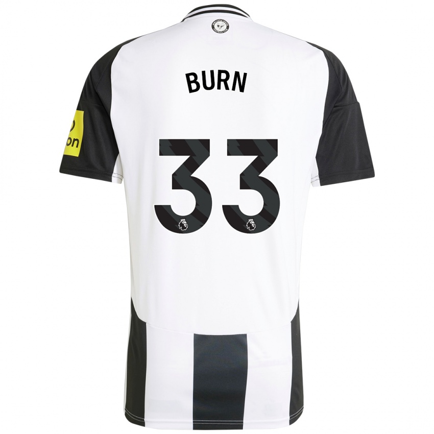 Kinder Dan Burn #33 Weiß Schwarz Heimtrikot Trikot 2024/25 T-Shirt Österreich