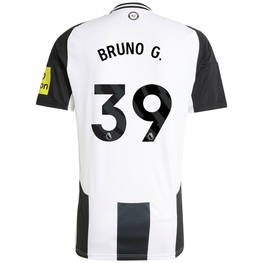 Kinder Bruno Guimaraes #39 Weiß Schwarz Heimtrikot Trikot 2024/25 T-Shirt Österreich