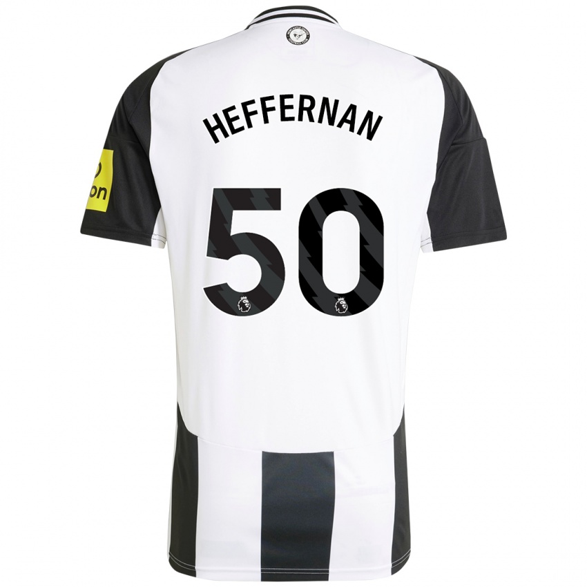 Kinder Cathal Heffernan #50 Weiß Schwarz Heimtrikot Trikot 2024/25 T-Shirt Österreich