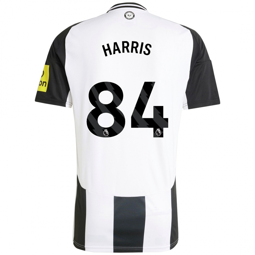 Kinder Aidan Harris #84 Weiß Schwarz Heimtrikot Trikot 2024/25 T-Shirt Österreich