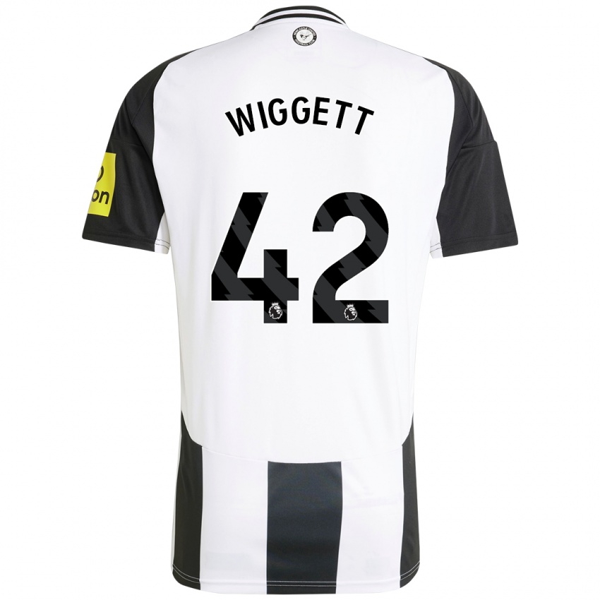 Kinder Charlie Wiggett #42 Weiß Schwarz Heimtrikot Trikot 2024/25 T-Shirt Österreich