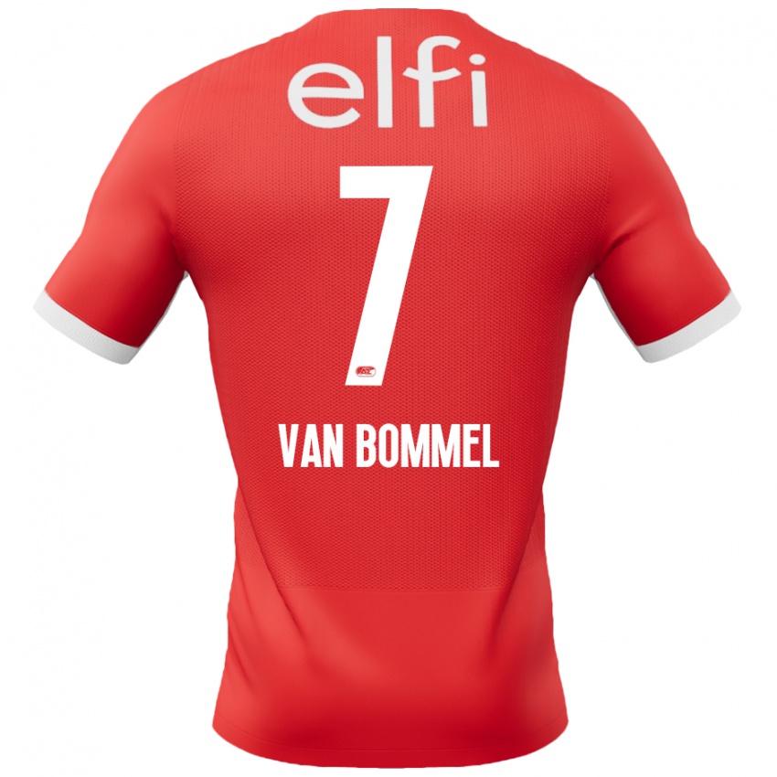 Kinder Ruben Van Bommel #7 Rot Weiß Heimtrikot Trikot 2024/25 T-Shirt Österreich