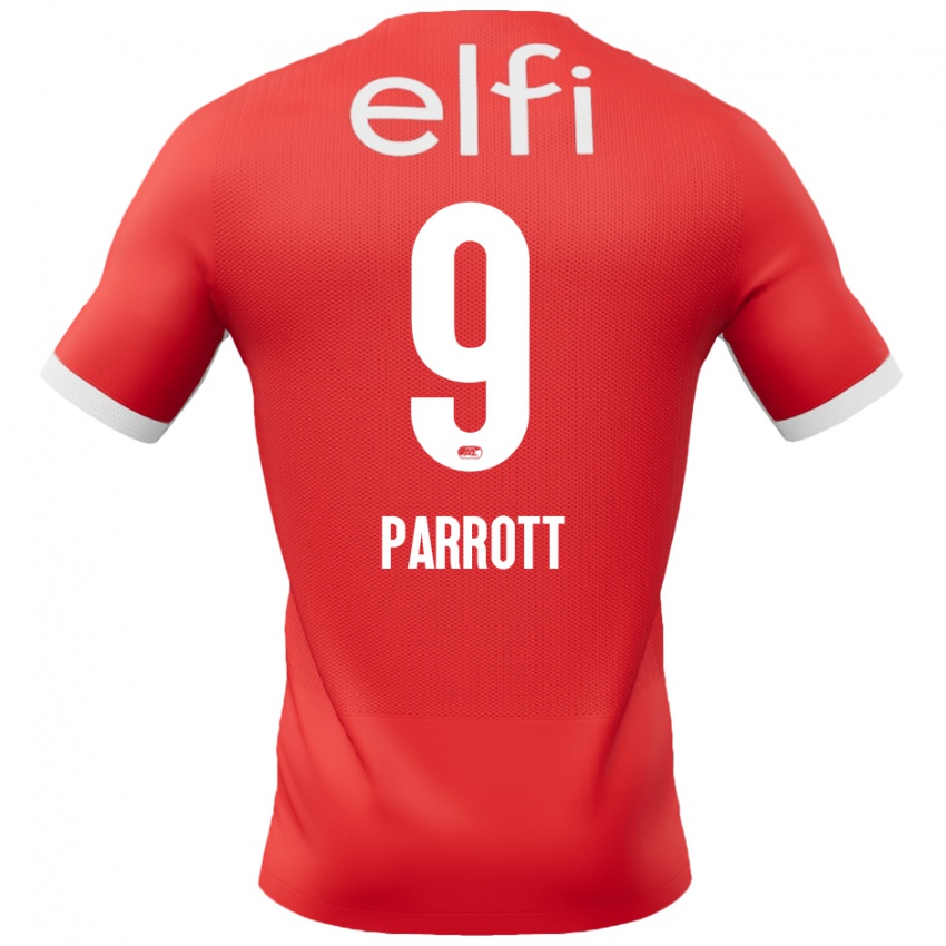 Kinder Troy Parrott #9 Rot Weiß Heimtrikot Trikot 2024/25 T-Shirt Österreich