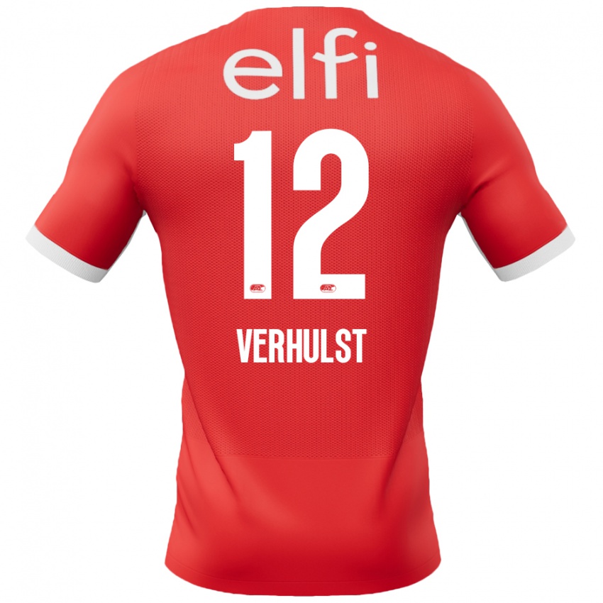 Kinder Hobie Verhulst #12 Rot Weiß Heimtrikot Trikot 2024/25 T-Shirt Österreich