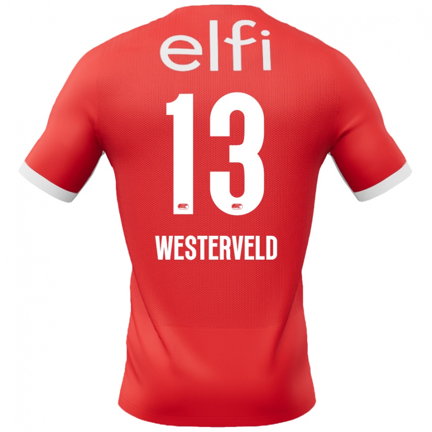 Kinder Sem Westerveld #13 Rot Weiß Heimtrikot Trikot 2024/25 T-Shirt Österreich