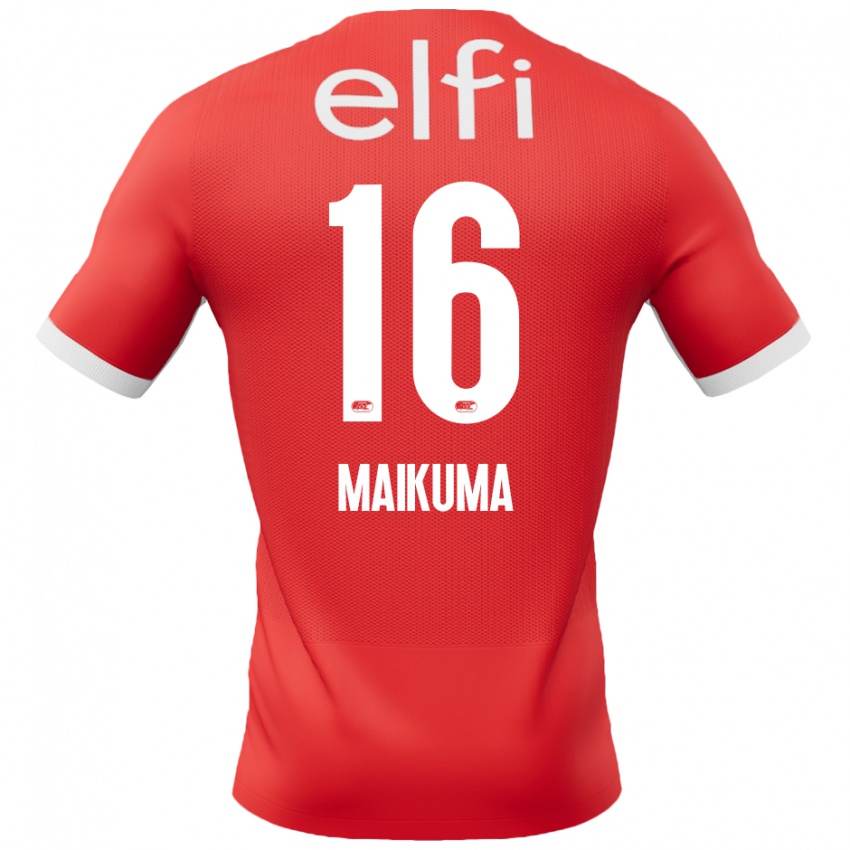 Kinder Seiya Maikuma #16 Rot Weiß Heimtrikot Trikot 2024/25 T-Shirt Österreich