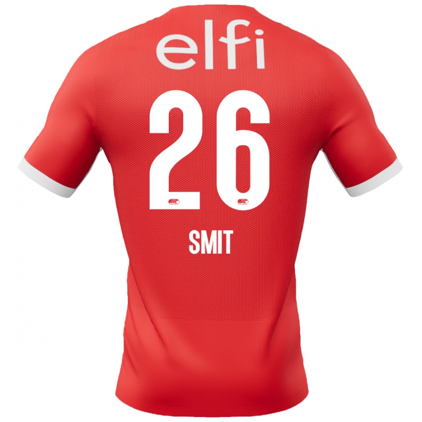 Kinder Kees Smit #26 Rot Weiß Heimtrikot Trikot 2024/25 T-Shirt Österreich