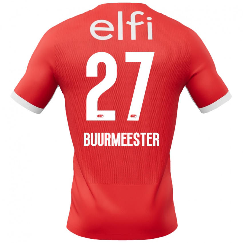 Kinder Zico Buurmeester #27 Rot Weiß Heimtrikot Trikot 2024/25 T-Shirt Österreich