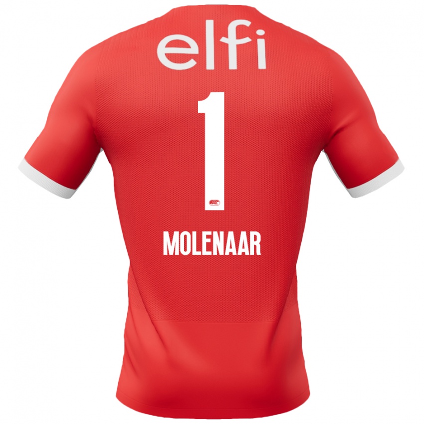 Kinder Finn Molenaar #1 Rot Weiß Heimtrikot Trikot 2024/25 T-Shirt Österreich