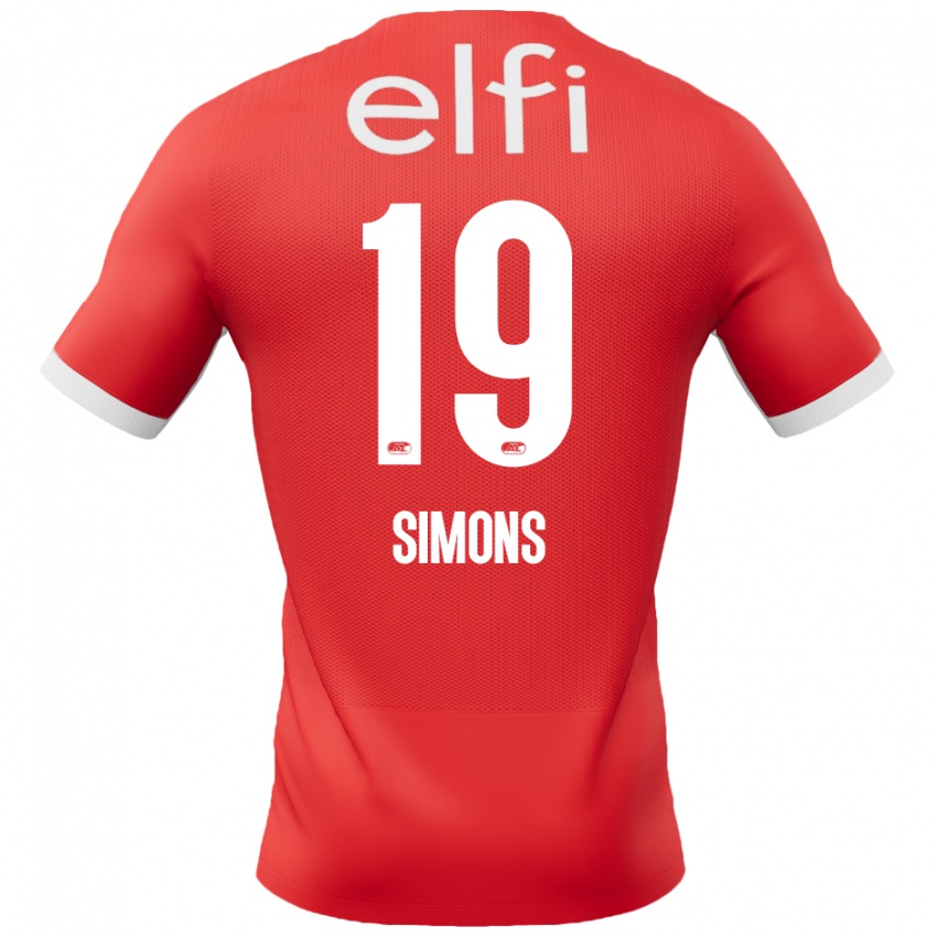 Kinder Saviola Simons #19 Rot Weiß Heimtrikot Trikot 2024/25 T-Shirt Österreich