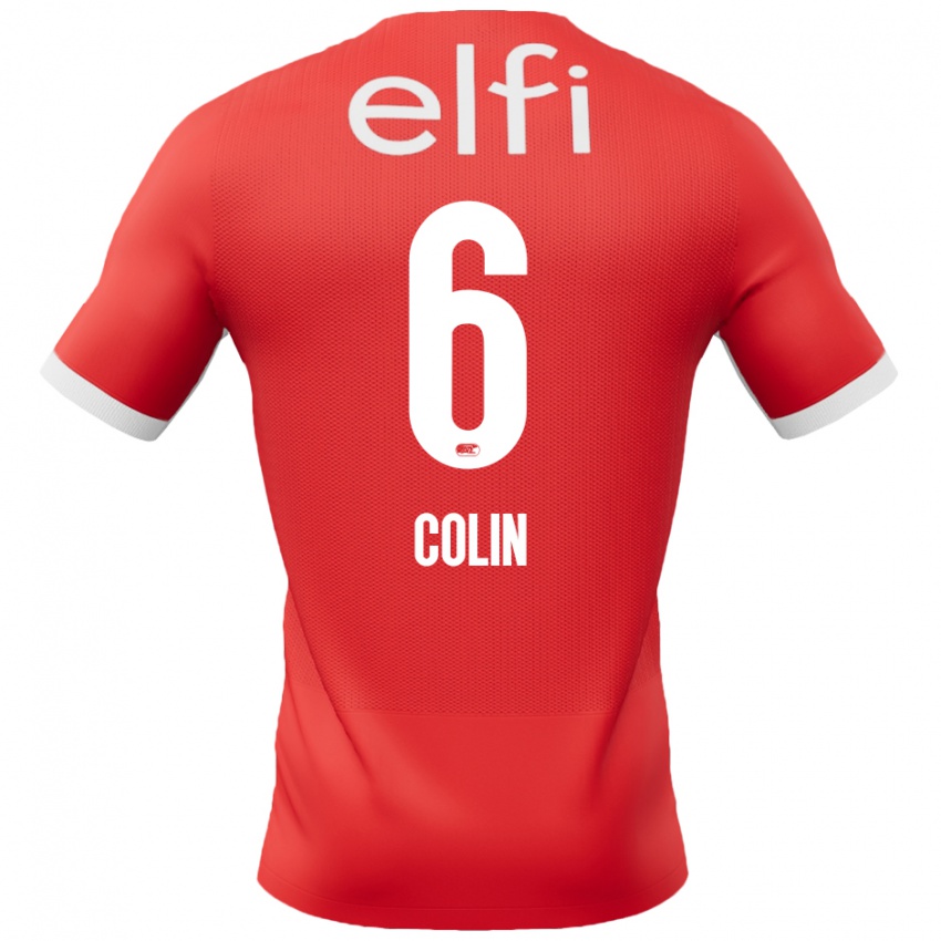 Kinder Isa Colin #6 Rot Weiß Heimtrikot Trikot 2024/25 T-Shirt Österreich