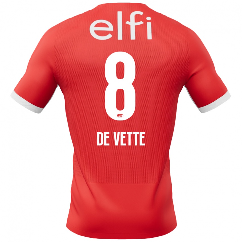 Kinder Manique De Vette #8 Rot Weiß Heimtrikot Trikot 2024/25 T-Shirt Österreich