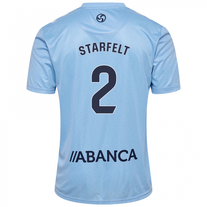 Kinder Carl Starfelt #2 Himmelblau Heimtrikot Trikot 2024/25 T-Shirt Österreich