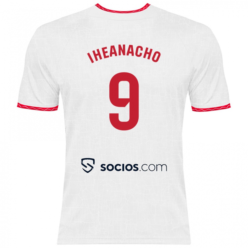 Kinder Kelechi Iheanacho #9 Weiß Rot Heimtrikot Trikot 2024/25 T-Shirt Österreich