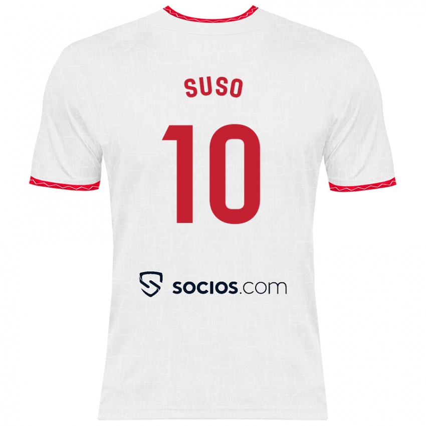 Kinder Suso #10 Weiß Rot Heimtrikot Trikot 2024/25 T-Shirt Österreich