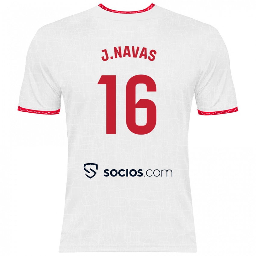 Kinder Jesús Navas #16 Weiß Rot Heimtrikot Trikot 2024/25 T-Shirt Österreich