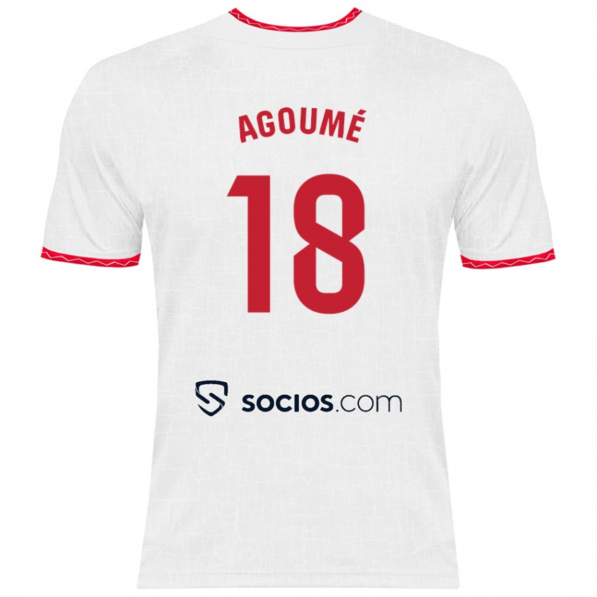 Kinder Lucien Agoume #18 Weiß Rot Heimtrikot Trikot 2024/25 T-Shirt Österreich