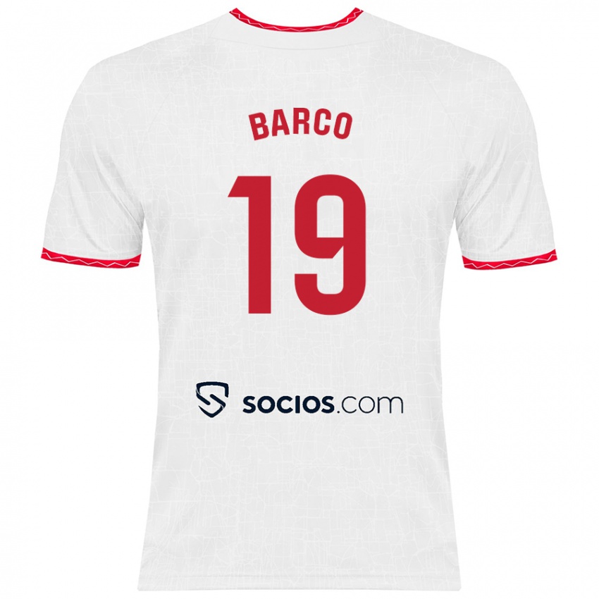 Kinder Valentin Barco #19 Weiß Rot Heimtrikot Trikot 2024/25 T-Shirt Österreich