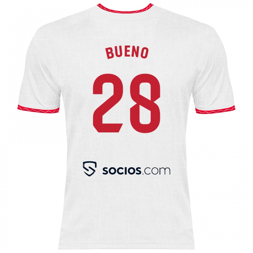 Kinder Manu Bueno #28 Weiß Rot Heimtrikot Trikot 2024/25 T-Shirt Österreich