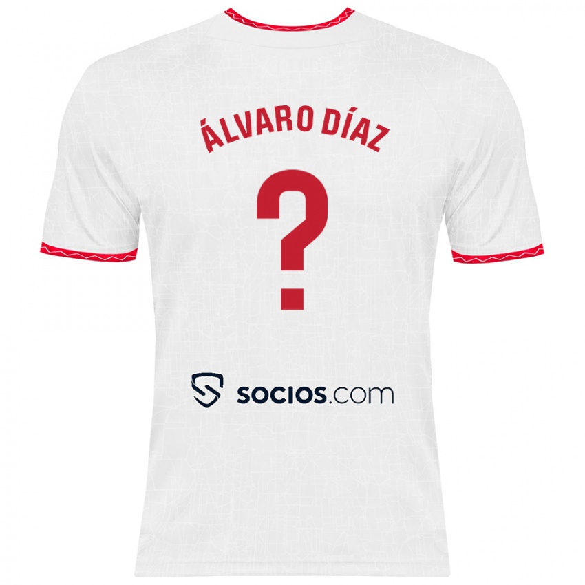 Kinder Álvaro Díaz #0 Weiß Rot Heimtrikot Trikot 2024/25 T-Shirt Österreich