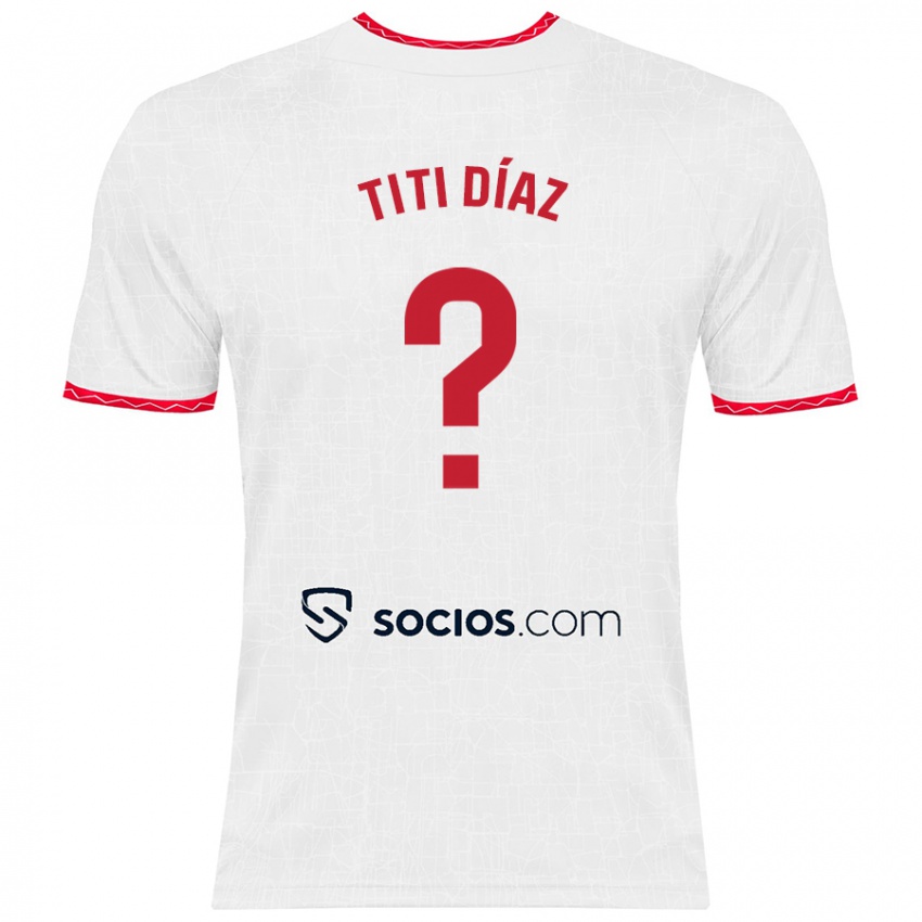 Kinder Titi Díaz #0 Weiß Rot Heimtrikot Trikot 2024/25 T-Shirt Österreich