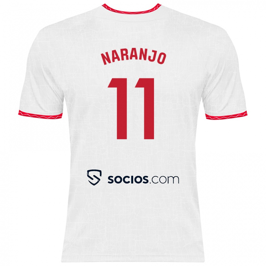 Kinder Mario Naranjo #11 Weiß Rot Heimtrikot Trikot 2024/25 T-Shirt Österreich