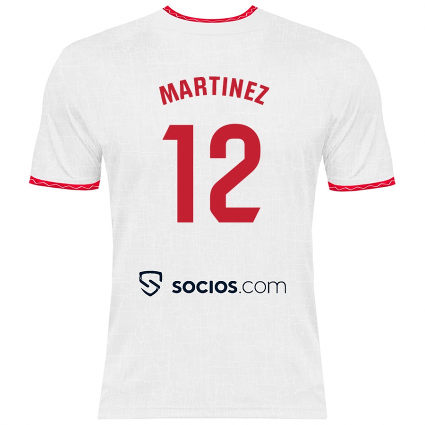 Kinder Gabri Martinez #12 Weiß Rot Heimtrikot Trikot 2024/25 T-Shirt Österreich